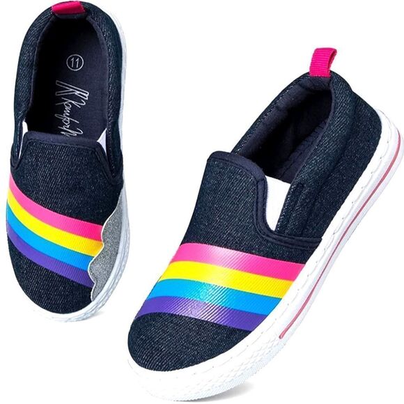 (72-3913)  🔥3/$20🔥  K KomForme Toddler Slip on Canvas Sneakers Sz 1 - Picture 1 of 12